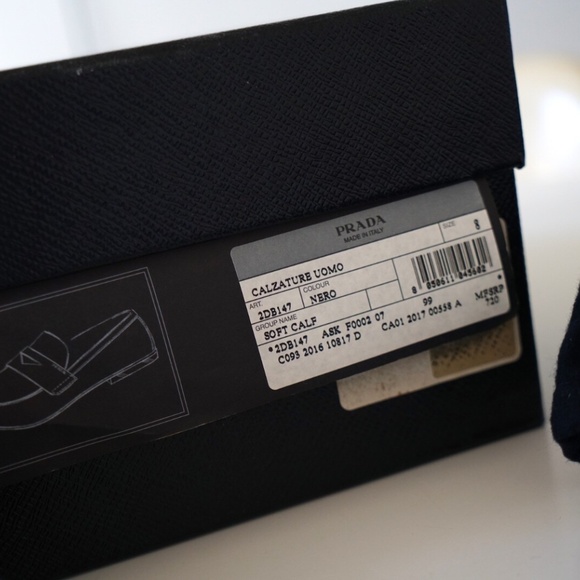 PRADA loafers black 8 1/2